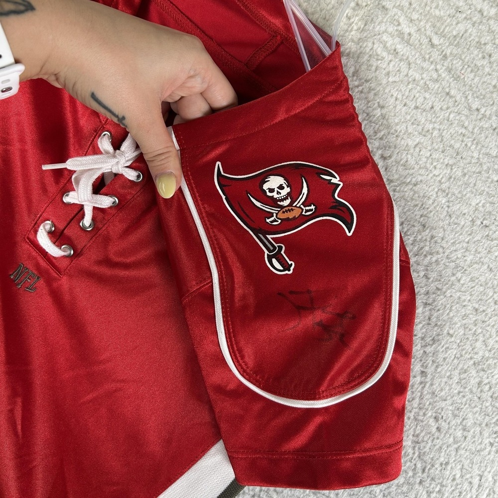 Vtg Tampa Bay Buccaneers Shirt Womens Medium NFL Football Team Apparel Lace Up - Picture 7 of 15